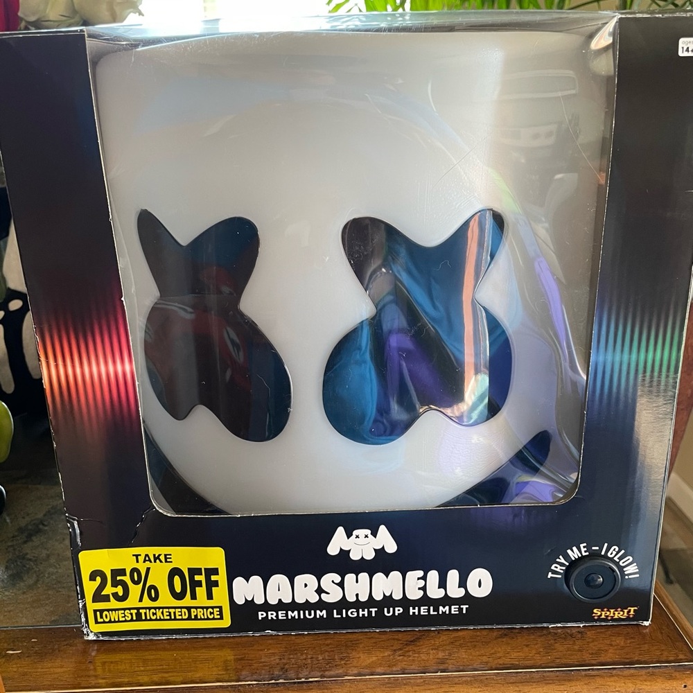 Light-Up LED Marshmello Full Mask